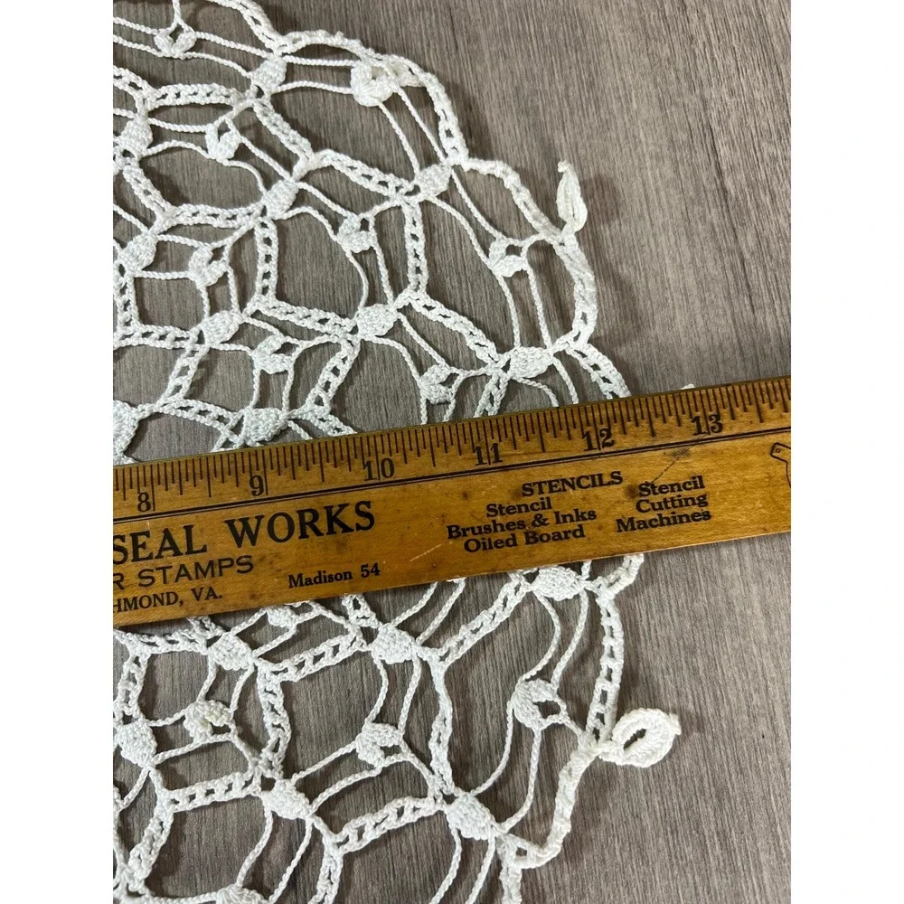Lot of 5 delicate crochet lace doilies unstarched off white Vintage